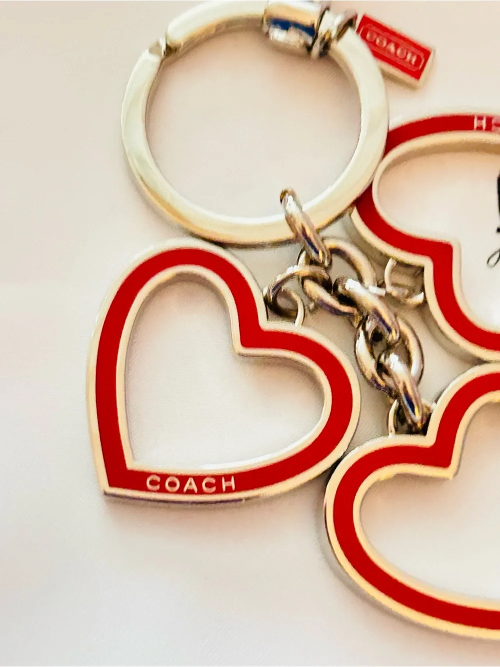 EXTREMELY RARE Coach Y2K Red Heart Keychain/ Bag Charm